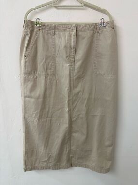 Ralph Lauren Beige Utility Midi Skirt